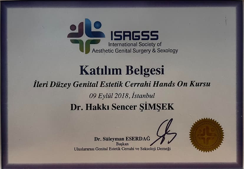 Genital Estetik Sertifikası