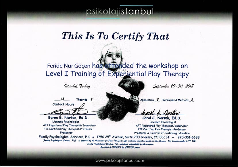 Deneyimsel Oyun Terapisi