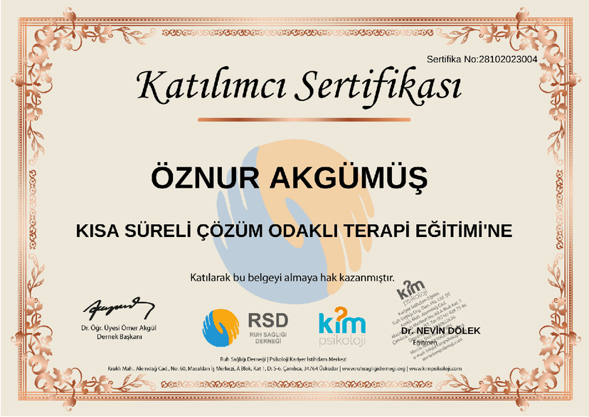 Kısa Süreli Çözüm Odaklı Terapi Eğitimi